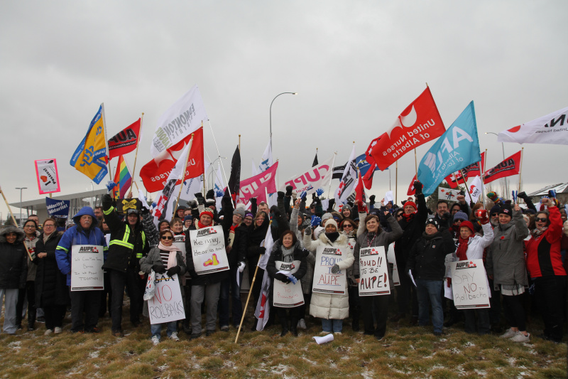 AUPE Fight the Cuts rally