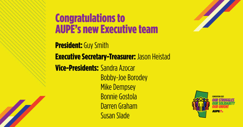 President: Guy Smith; Executive Secretary-Treasurer: Jason Heistad; Vice Presidents: Sandra Azocar, Bobby-Joe Borodey, Mike Dempsey, Bonnie Gostola, Darren Graham, Susan Slade