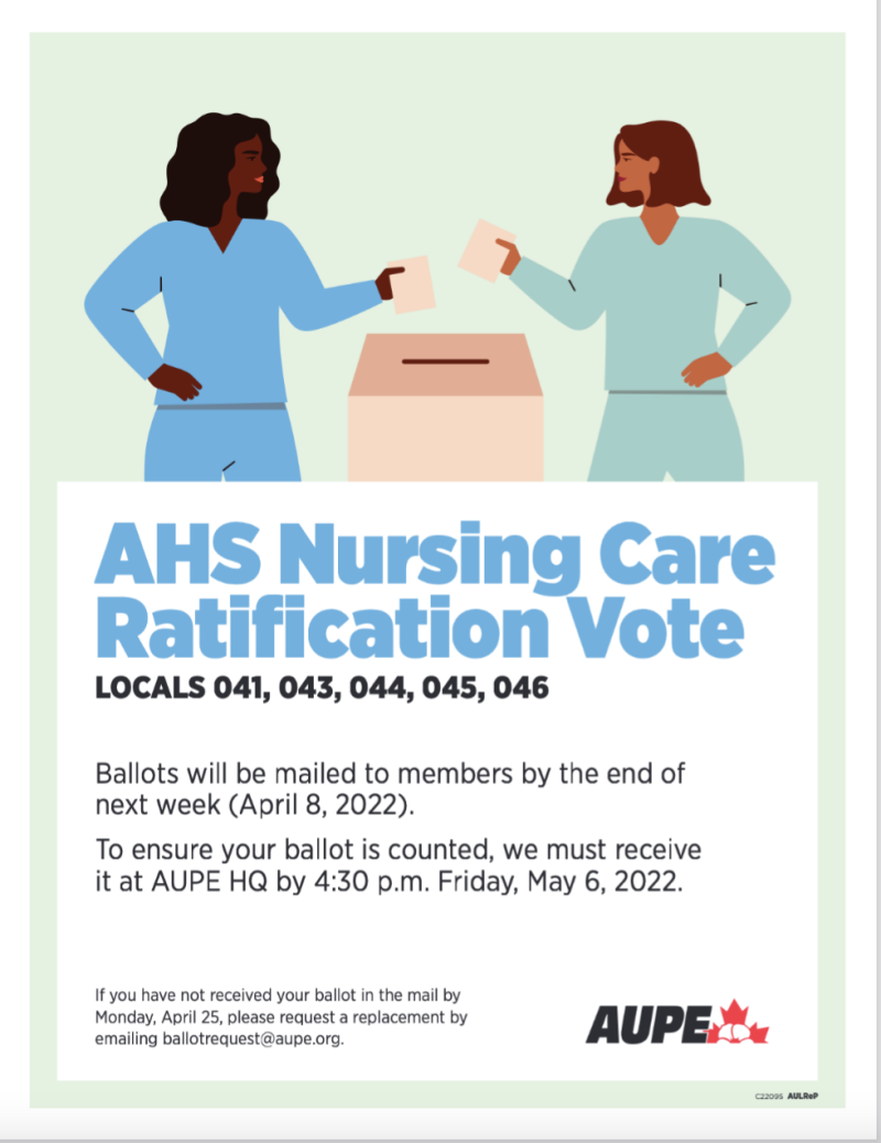 AHS NC Ratification Vote poster