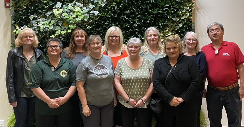 Members of the AUPE Occupational Health &amp; Safety Committee pose together for a photograph