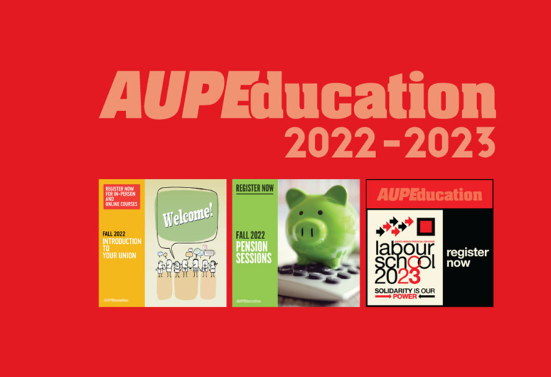 AUPE Education 2022-2023 banner